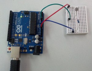 Arduino connected to breadboard