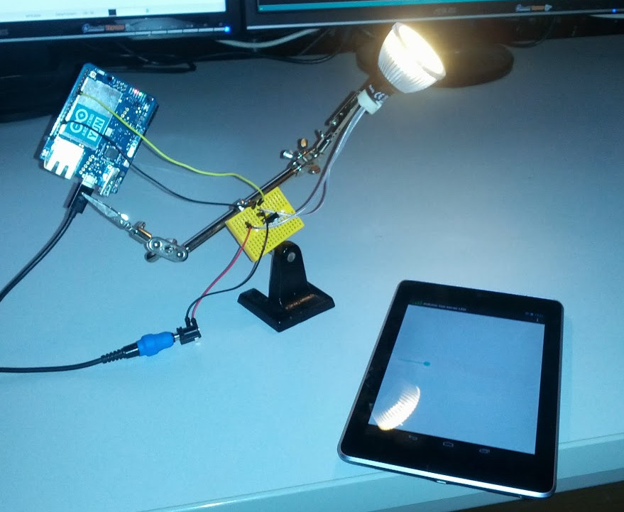 Dimming a high power led wirelessly from an Android device